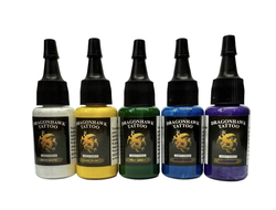 Тату краска палитра 5 цветов DragonHawk (5 шт - по 15 мл.)