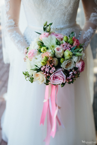 Букет невесты & Бутоньерка № 1342