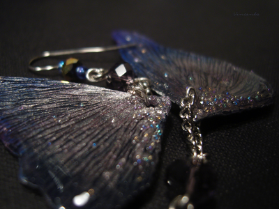 "Крылышки Пыльной Феи", волшебные серьги в северном стиле