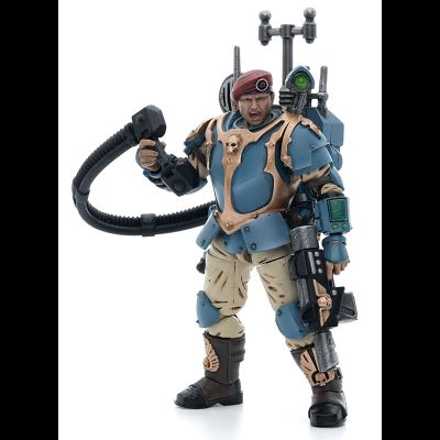 Имперская гвардия - Отпрыски Темпестус - связист (Warhammer 40k) - КОЛЛЕКЦИОННАЯ ФИГУРКА 1/18 Astra Militarum Tempestus Scions Command Squad Vox Operator (JT5147) - JOYTOY