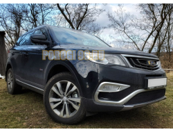 Защита радиатора Geely Atlas 2017- black низ PREMIUM