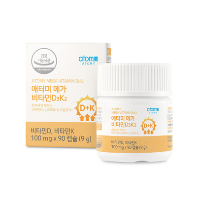 Atomy Mega Vitamin D3K2 мини капсулы 4000 МЕ витамин D3 и витамин K2