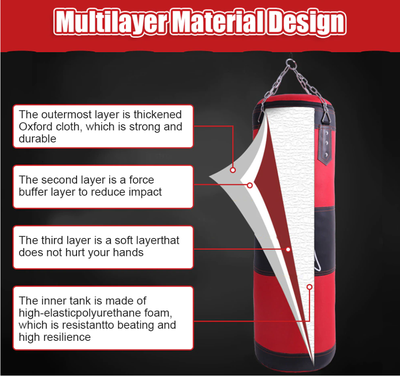 Профессиональный боксерский мешок Cbmmaker с подвесом
