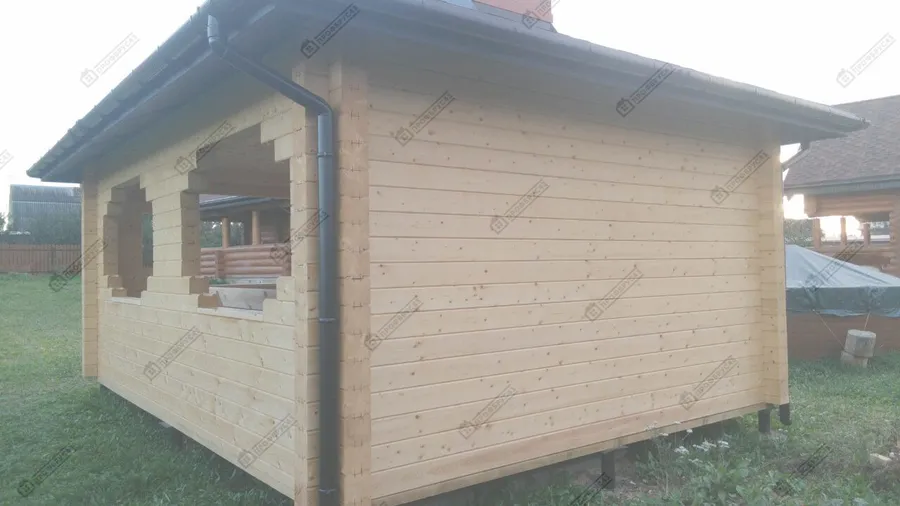 Беседка из профилированного бруса камерной сушки 145х195 мм, Московская область, Коломна