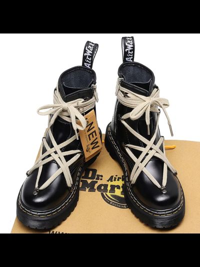DR MARTENS RICK OWENS 1460 PENTAGRAM BOOTS DOUBLE STITCHING