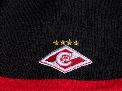 Шапка ФК СПАРТАК черно-красная 93500