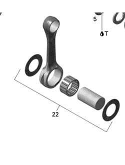 Шатунная сборка (PTO) оригинал BRP 420892569/420892564 для BRP LYNX/Ski-Doo (сторона вариатора)