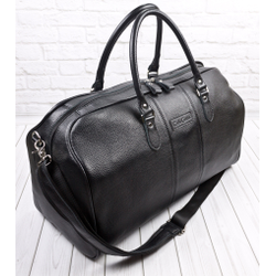 Кожаная дорожная сумка Campelli black (арт. 4014-01)