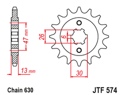 Звезда ведущая JT JTF574.16 (JTF574-16) (F574-16)