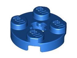 Plate, Round 2 x 2 with Axle Hole, Blue (4032 / 403223)