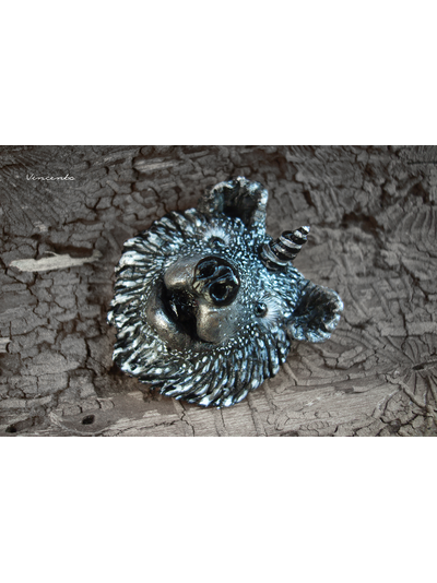 Необычная брошь &quot;Северный МедвеРог. Хранитель Севера&quot;