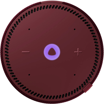 Умная колонка Яндекс Станция Мини без часов с Алисой, красный гранат, 10Вт