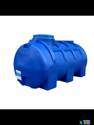 Емкость 500 литров горизонтальная  синяя