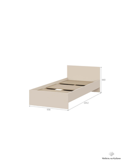 Гиза кровать 0,9 м Меланж (с основанием)