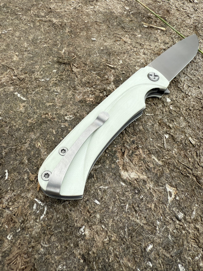 Складной нож Чиж-плюс  сталь Elmax, рукоять G10 цвет белый