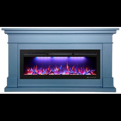 Линейный электрокамин Турин графит с очагом FreeSpace 55 LED FX