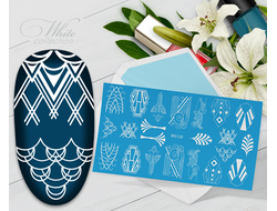 Слайдер с белой геометрией