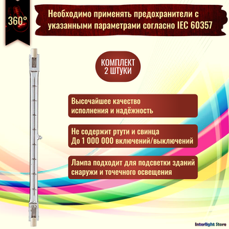 Muller Licht HS-525A 250w 117.6mm 220-240v R7s