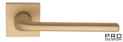 Дверная ручка на квадратном основании Fratelli Cattini "LINEA" 8-KD золото крайола