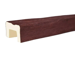 Декоративная балка из полиуретана. Полиуретановая фальшбалка Country Decor рубленая вишня