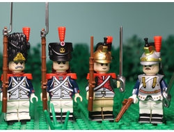 4 солдата французской армии, наполеоновские войны 1812