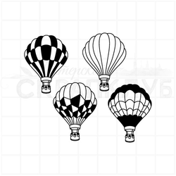 Штамп для скрапбукинга  воздушный шар с риснуками на шаре для раскрашивания