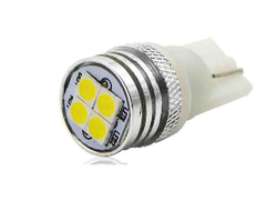 Светодиодная лампа T10 (W5W) 3030-4smd, White (белый), 12v, 1шт
