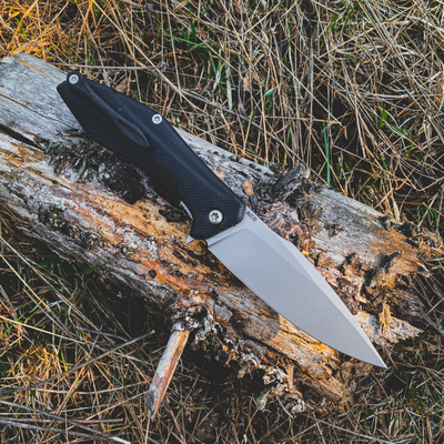 Складной нож Грач сталь AUS-10, рукоять G10, цвет черный