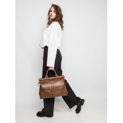 Кожаный саквояж Monvalle Premium brown (арт. 4046-63)