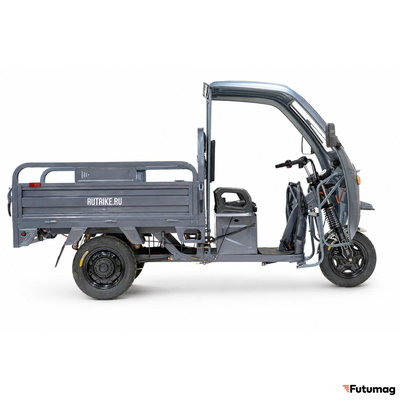 Грузовой электротрицикл Rutrike Вектор Кабина 1500 60V1200W серый
