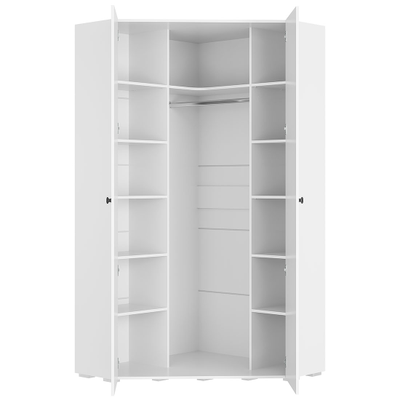 Софт Шкаф угловой ШКУ-01 (1104*2176*1104мм), белый/эмаль белая