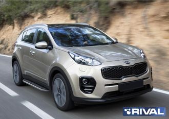 Пороги Kia Sportage (2015-н.в.), RIVAL, Россия