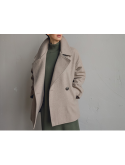 Пальто-бушлат из шерсти (песочный)