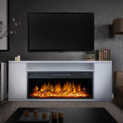 Линейный электрокамин Прованс WT с очагом Vision 42 LOG LED