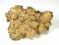 Кварц, друза кристаллов в сидеритовой рубашке, Приморский край (78*57*55, 175 г) №15915