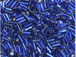 СТЕКЛЯРУС  PRECIOSA 3` (6.8-7мм) -50г - 37080 ПРОЗРАЧНЫЙ СИНИЙ С СЕРЕБРЯНОЙ ЛИНИЕЙ ВНУТРИ (ОГОНЁК)