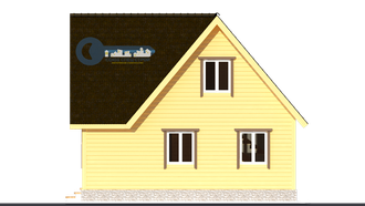 Д-14 ДАЧНЫЙ ДОМ ИЗ БРУСА:ГАБАРИТНЫЕ РАЗМЕРЫ: (7.6Х9М), ОБЩАЯ ПЛОЩАДЬ: 111.6М²