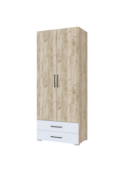 Шкаф платяной Теана Дуб Крафт Серый/МДФ Светло-серый (ТЭКС)