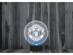 Светильник 3D, ночник Манчестер Юнайтед, Manchester United FC №1