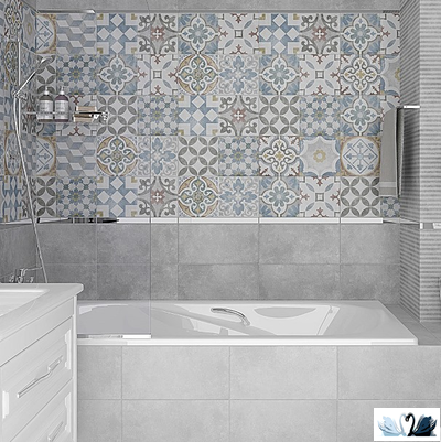 Плитка настенная Laparet Atlas серая микс 08-00-06-2457 20х40 см