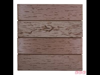 Клинкерный кирпич облицовочный пустотелый ЛСР Брюгге темно-терракотовый флэшинг береста 250х85х65 мм