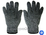 Перчатки шерстяные ДВОЙНЫЕ без ПВХ,Алтай (код 0224)
