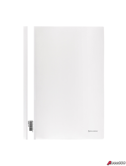 Скоросшиватель пластиковый BRAUBERG, А4, 130/180 мкм, белый. 228676