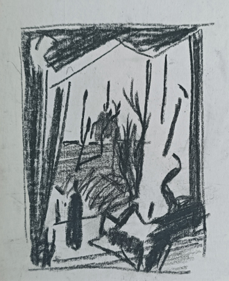 "Натюрморт" бумага тушь, карандаш Тимкина Т. Е. 1980-е годы