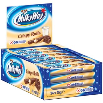 Шоколадные палочки Milky Way Crispy Rolls 25гр