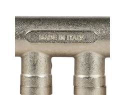 Коллектор распределительный STOUT с шаровыми кранами 3/4", 4 отвода 1/2" (красные ручки) (Арт. SMB 6