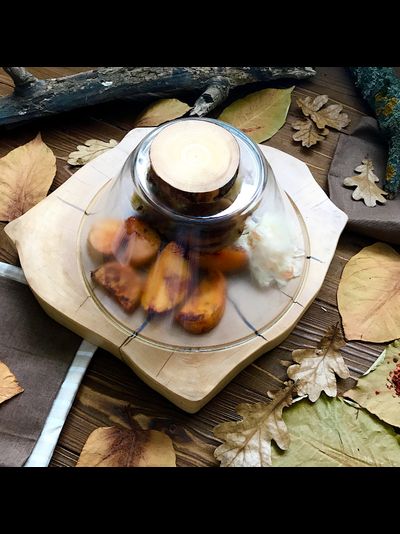 спил со стеклянным клошем XL