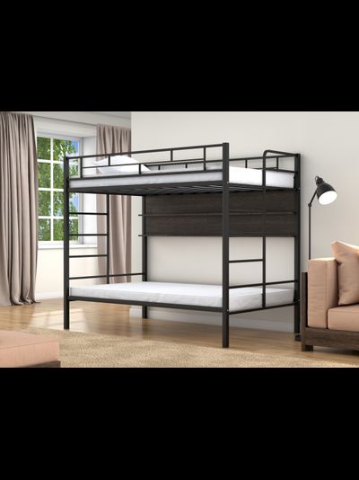 Двухъярусная кровать Валенсия 120 Твист Черный полка венге фото