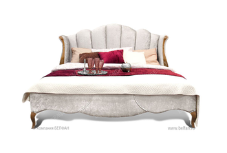 Кровать Трио 160 с мягким изголовьем (основание ткань), Belfan купить в Евпатории