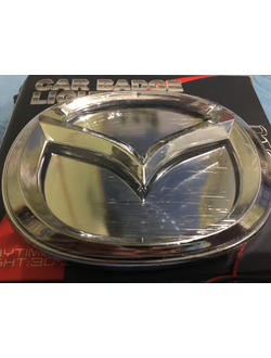 Светящаяся 3D эмблема шильдик Mazda